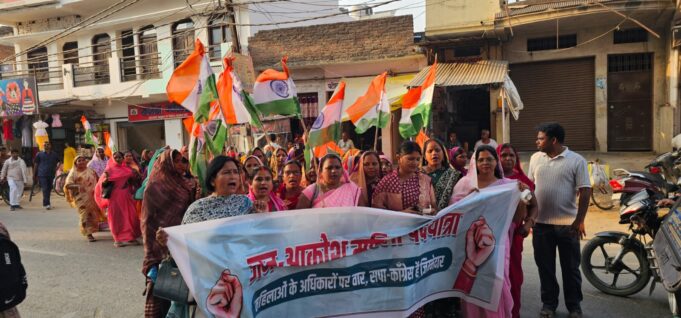 संकल्प का जोश: मधुबन में महिलाओं ने भरी विपक्षी दलों के खिलाफ हुंकार