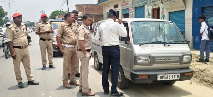 26 वाहन चालान 1 सीज स्कूल प्रबंधन में मचा हड़कंप