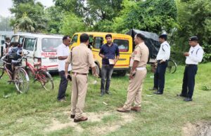 मिशन सेफ फ्यूचर के क्रम में वाहनों की चेकिंग
