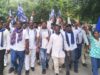 मऊ में आजाद समाज पार्टी का जिला मुख्यालय पर धरना-प्रदर्शन, कई मुद्दों को लेकर गरजे कार्यकर्ता